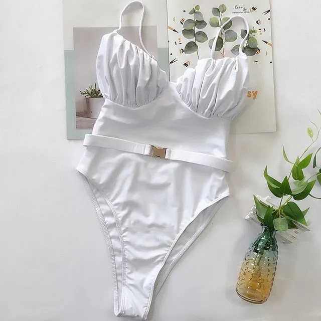 2021 Summer New Woman Swimsuit One Piece Bodysuits Swimwear Sizes S - L