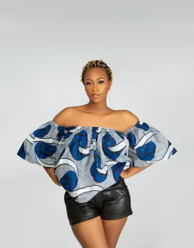 African print Malaika off Shoulder Top