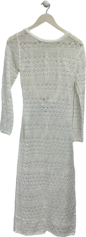 AlwaysOnHoliday White Crochet Knit Swim Cover Up M