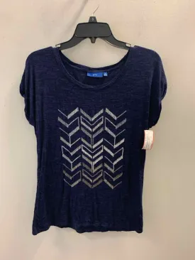 APT. 9 Tops Size S NAVY/SILVER ARROWS DOLMAN TOP