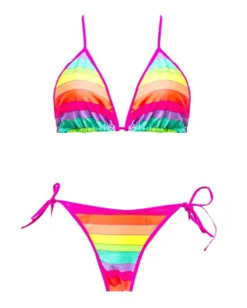 Branded Bikini Rainbow Printed - Sexy Beachwear - Thailand Brand