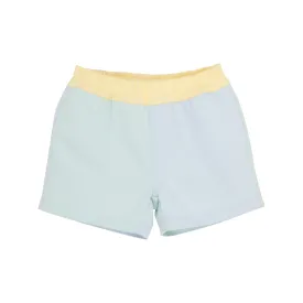 Colorblock Sheffield Shorts (Twill) - Sea Island Seafoam, Buckhead Blue, and Bellport Butter Yellow