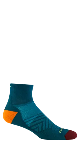 Darn Tough Run 1/4 Ultra-Lightweight w/ Cushion Run Sock, Dark Teal / Style 1040