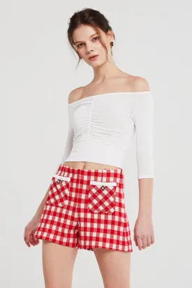 Ellie Ruched Front Cropped Top