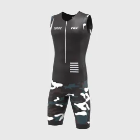 Fdx Camouflage Black Men's & Boy's Padded Triathlon Suit