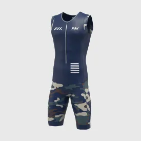 Fdx Camouflage Navy Blue Men's & Boy's Padded Triathlon Suit