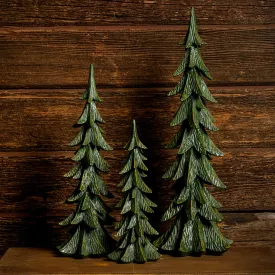 Graceful Green Set of 3 Trees