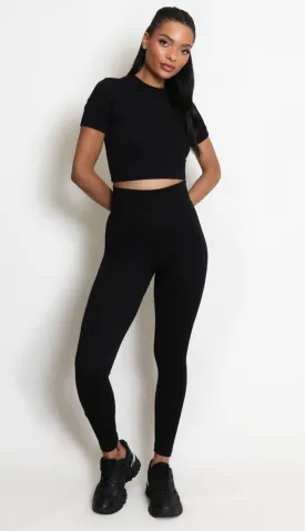 Hale 2 Piece Ribbed Leggings & Top Set