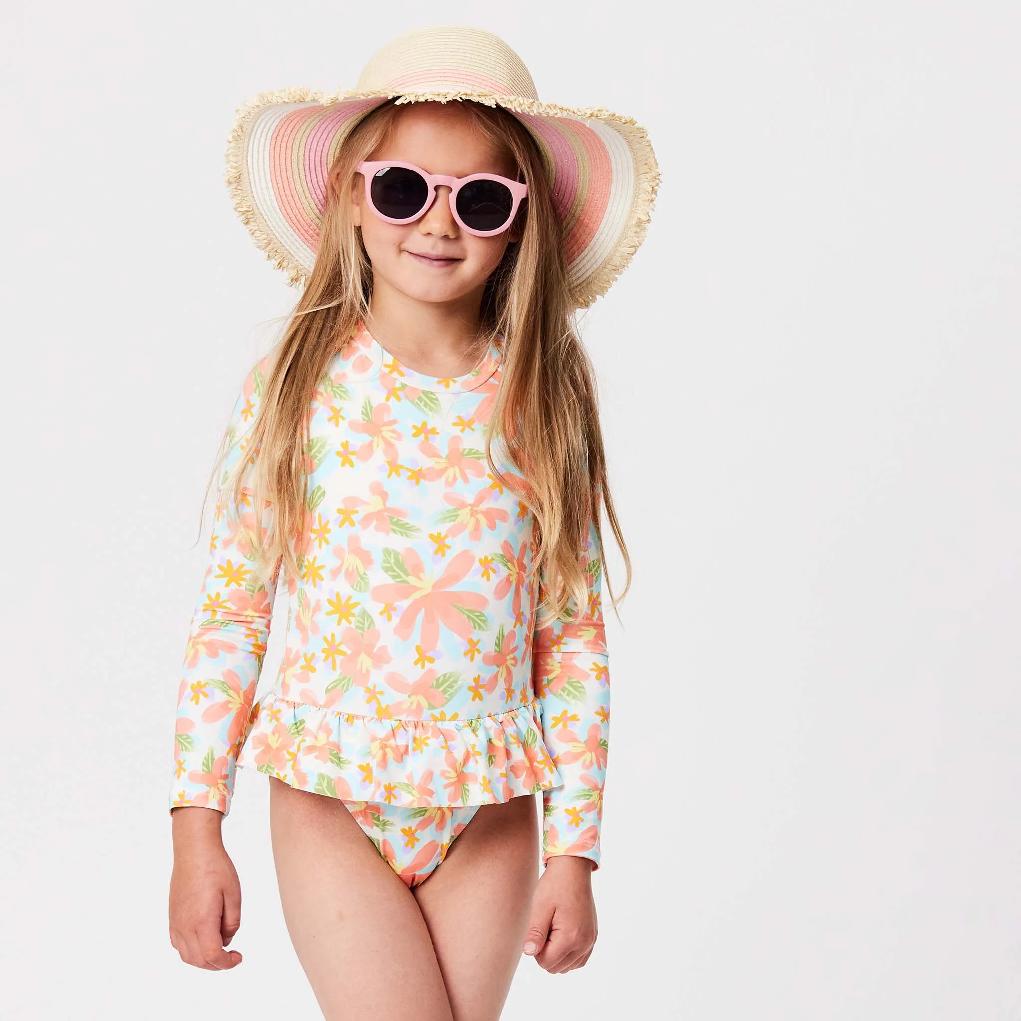 Hawaiian Luau Sustainable LS Surf Suit