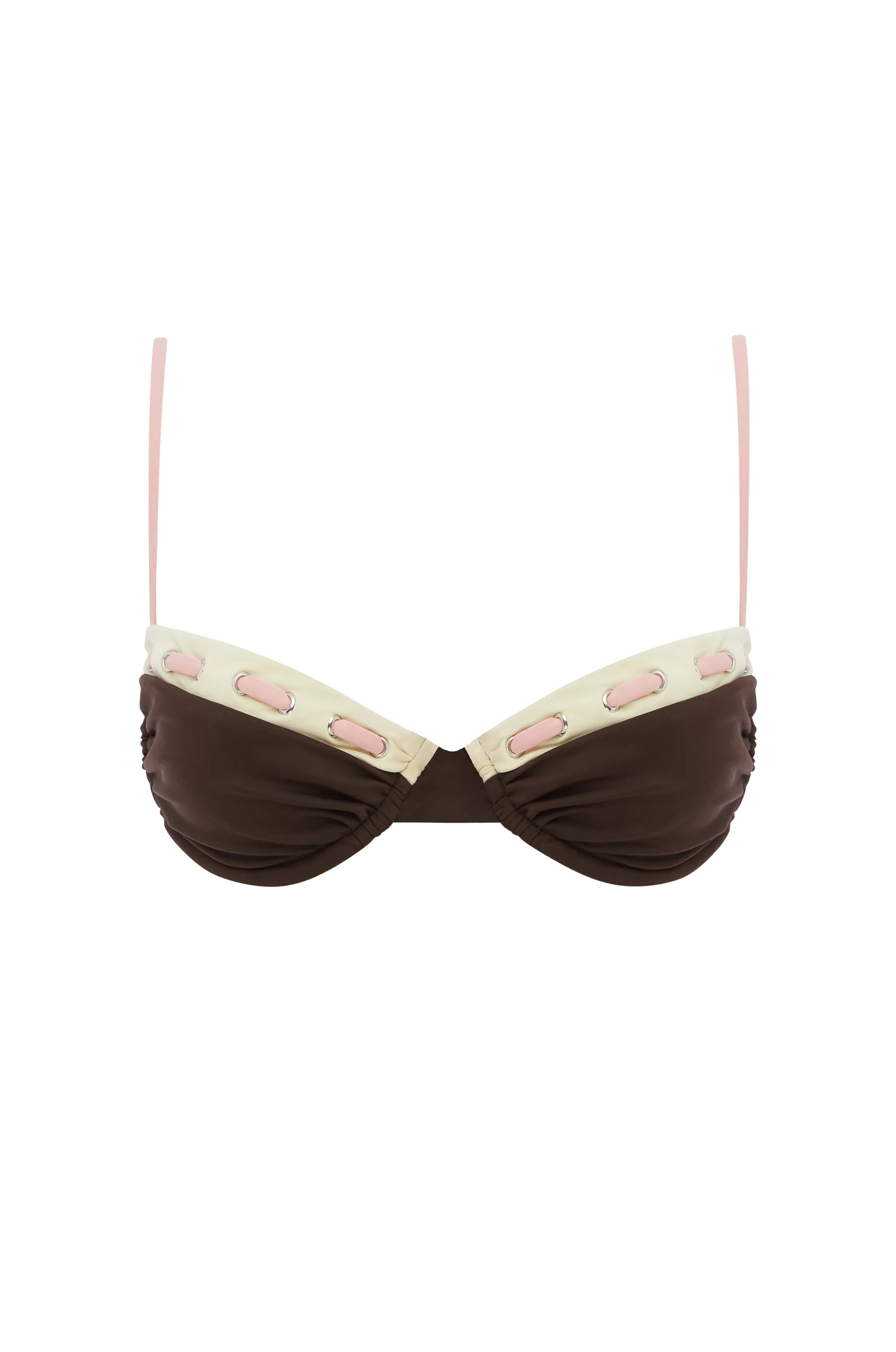 Jeanie Bikini Top | Chocolate