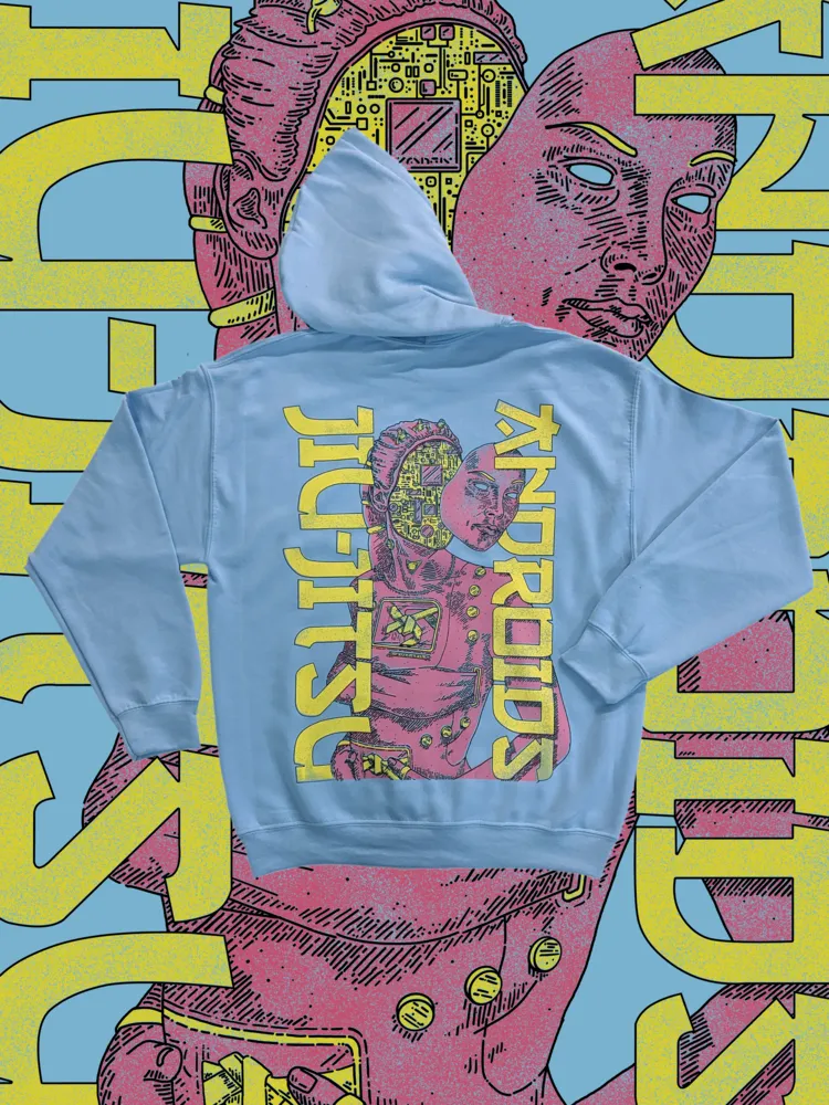 JIU-JITSU ANDROIDS HOODY - YELLOW/PINK