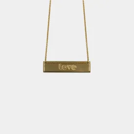 love - necklace - silver 925 - gold plated