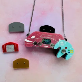 Pink Game Console Necklace (Interactive!)