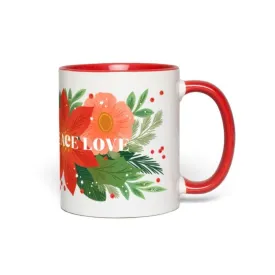 Poinsettia Garland Holiday Mug